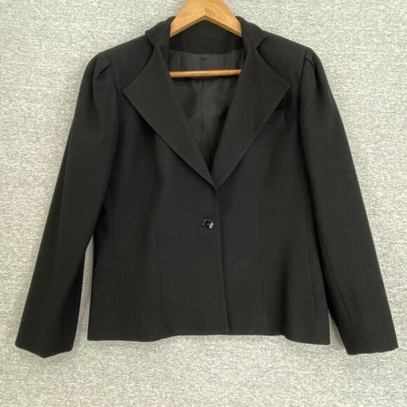 Daniel For Spellbound Blazer Womens 8 Wool Black Vintage Jacket Long Sleeve - Picture 1 of 12
